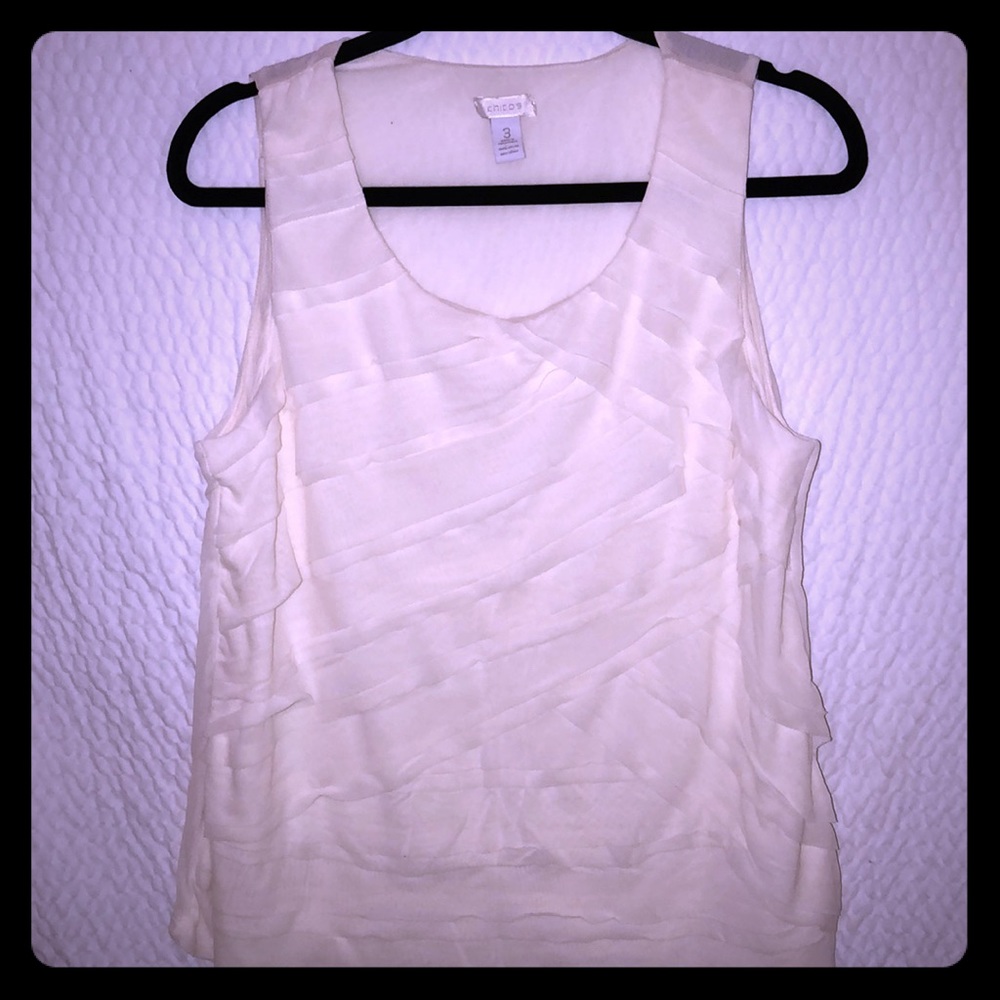 NWOT Very soft and silky layered Ivory camisole